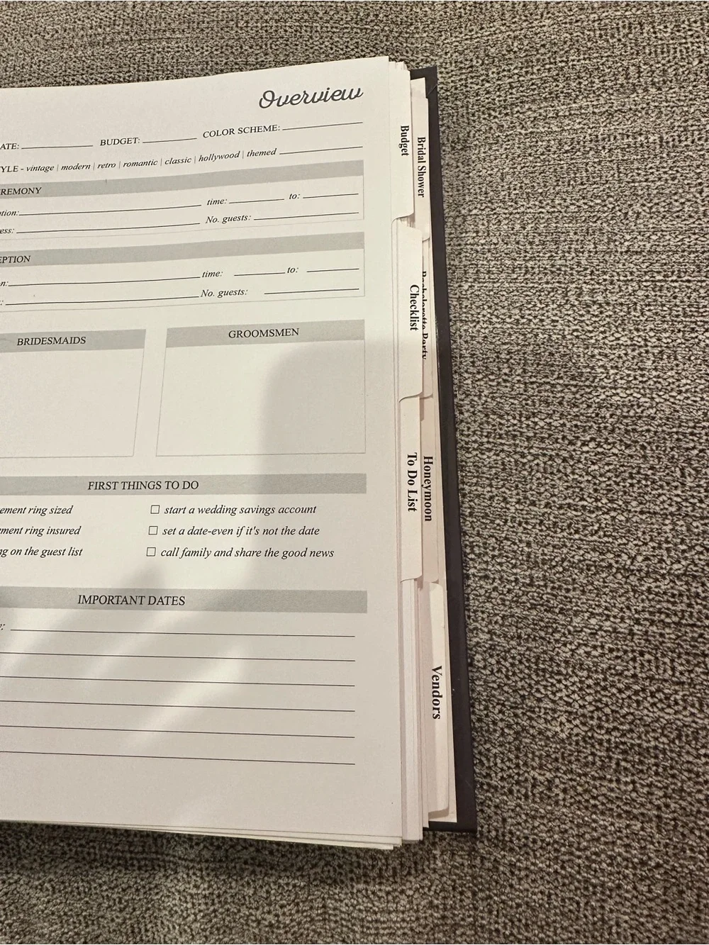 Future Mrs Johnson Wedding Planner Organizer
